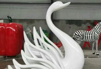 別墅天鵝雕塑廠(chǎng)家 卡通噴漆小品 農(nóng)村現(xiàn)代天鵝雕塑