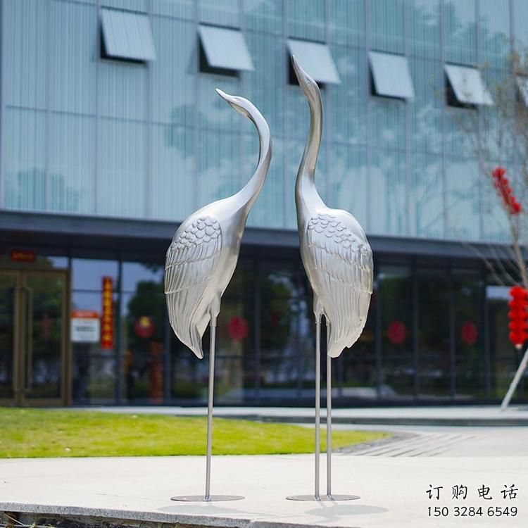 園林鶴雕塑廠家 大型餐飲店擺件 街道仿古鶴雕塑 園林鶴雕塑廠家 大型餐飲店擺件 街道仿古鶴雕塑