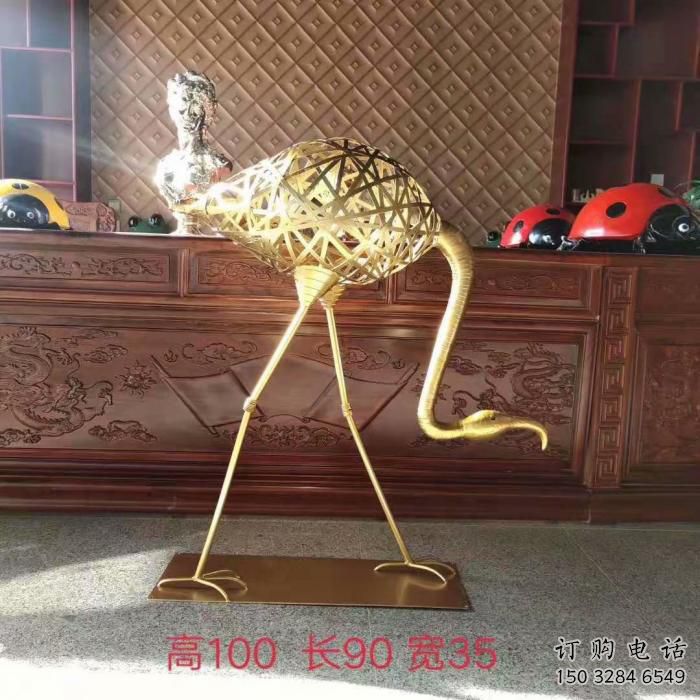 抽象火烈鳥雕塑廠家 創(chuàng)意村口擺件 玄關(guān)彩繪火烈鳥雕塑