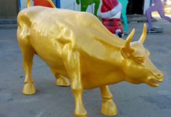 公園金牛雕塑廠家 中式啞光小品 風(fēng)景區(qū)仿古金牛雕塑
