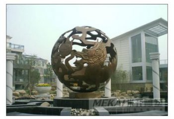 大門(mén)口地球雕塑廠家 抽象鏤空小品 大型不銹鋼地球雕塑