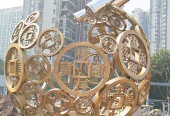 鍍金星球雕塑廠家 拉絲公園小品 步行街不銹鋼星球雕塑
