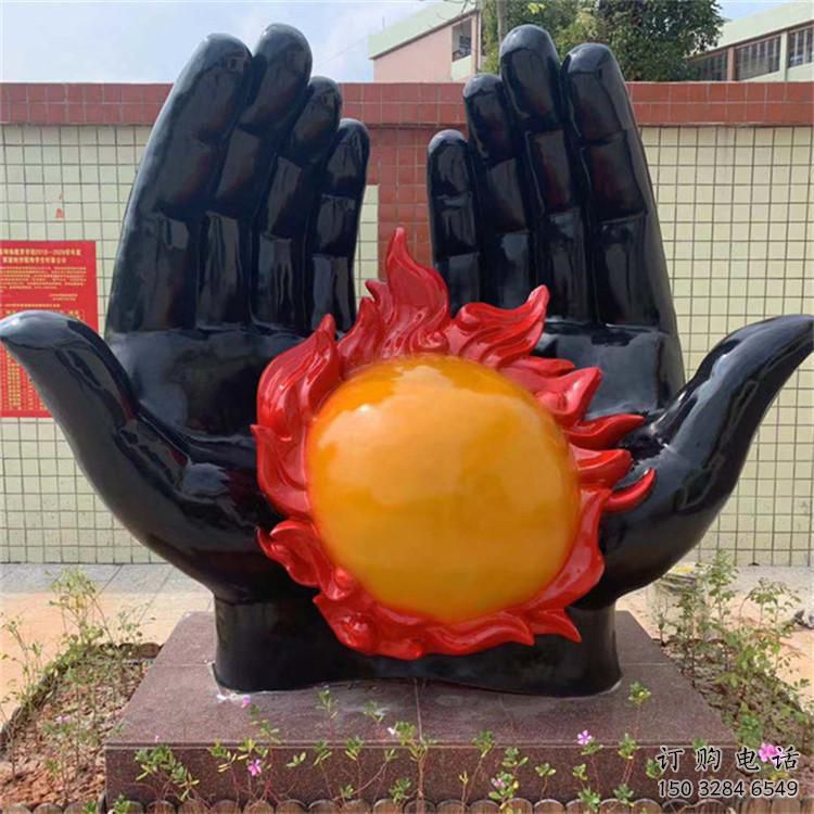 烤漆圣火雕塑廠(chǎng)家 現(xiàn)代創(chuàng)意小品 商業(yè)街不銹鋼圣火雕塑