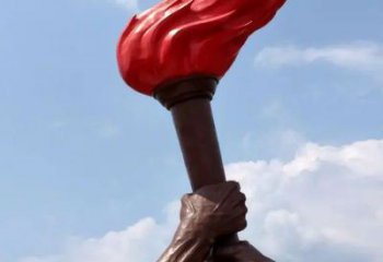 烤漆火炬雕塑廠家 大型別墅區(qū)擺件 現(xiàn)代不銹鋼火炬雕塑