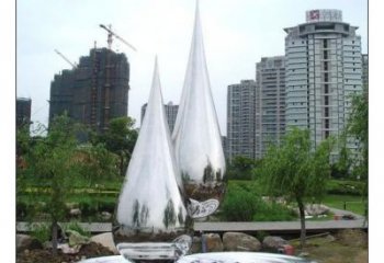 公園水滴雕塑廠家 戶外擺件 創(chuàng)意不銹鋼水滴雕塑