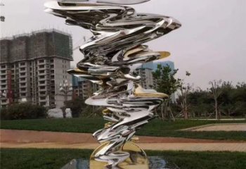 大型商場海浪雕塑廠家 創(chuàng)意擺件 鏡面不銹鋼海浪雕塑