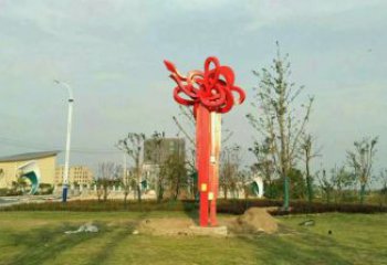 戶外中國結(jié)雕塑廠家 噴漆小品 不銹鋼中國結(jié)雕塑生產(chǎn)
