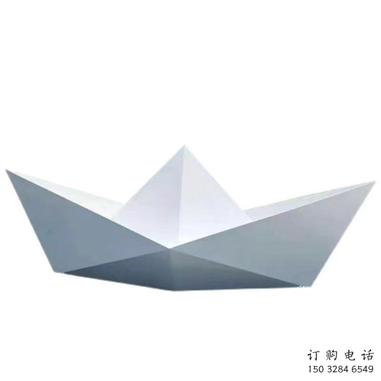 游樂場船型雕塑廠家 現(xiàn)代擺件 幾何不銹鋼船型雕塑