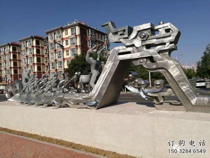 廣場龍舟雕塑廠家 公園小品 大型不銹鋼龍舟雕塑生產(chǎn)