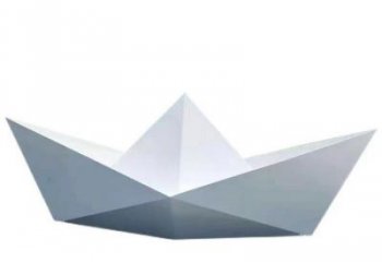 游樂場(chǎng)船型雕塑廠家 現(xiàn)代擺件  幾何不銹鋼船型雕塑