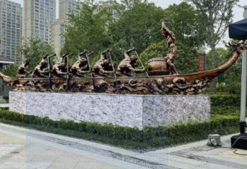 體育場劃船雕塑廠家 運(yùn)動(dòng)小品 戶外不銹鋼劃船雕塑廠家