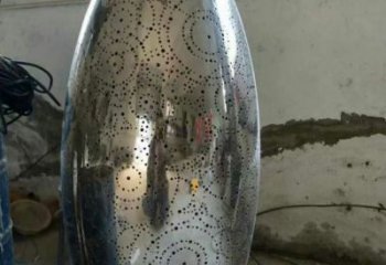 燈光雞蛋雕塑廠家 公園小品 商業(yè)街不銹鋼雞蛋雕塑生產