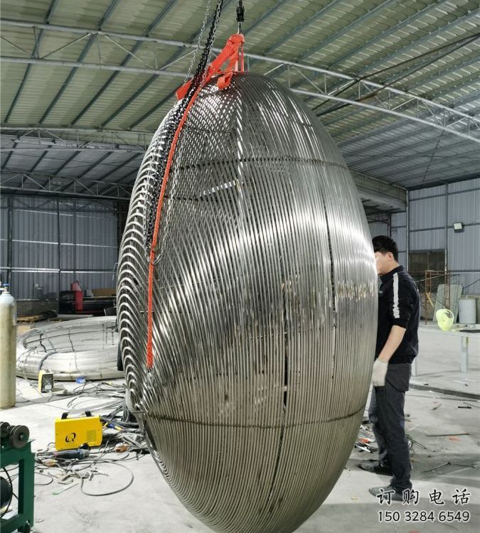 異形雞蛋雕塑廠家 現(xiàn)代廣場小品 制作不銹鋼雞蛋雕塑