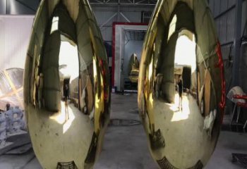 鍍金雞蛋雕塑廠家 現(xiàn)代擺件 大型不銹鋼雞蛋雕塑生產