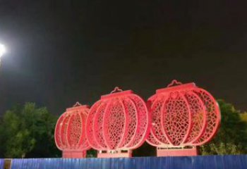 烤漆燈籠雕塑廠家 鏤空小品 現(xiàn)代不銹鋼燈籠雕塑生產(chǎn)