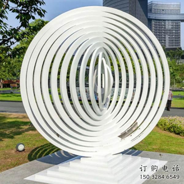 噴漆環(huán)形雕塑廠家 中式村口小品 現(xiàn)代不銹鋼環(huán)形雕塑生產(chǎn)