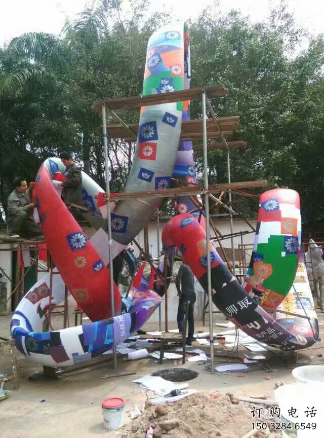 異形絲帶雕塑廠家 現(xiàn)代公園小品 廣場不銹鋼絲帶雕塑價格