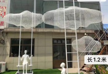 廣場云梯雕塑廠家 鏤空小品 戶外不銹鋼云梯雕塑生產(chǎn)
