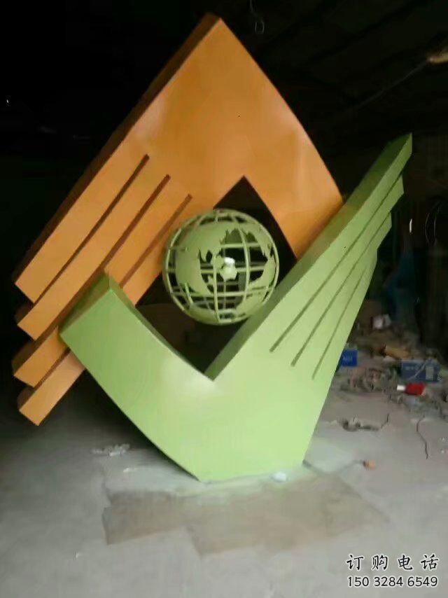 幾何握手雕塑廠家 烤漆小品 創(chuàng)意不銹鋼握手雕塑廠