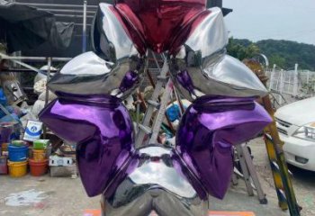 電鍍愛心雕塑廠家 園林?jǐn)[件 戶外不銹鋼愛心雕塑廠