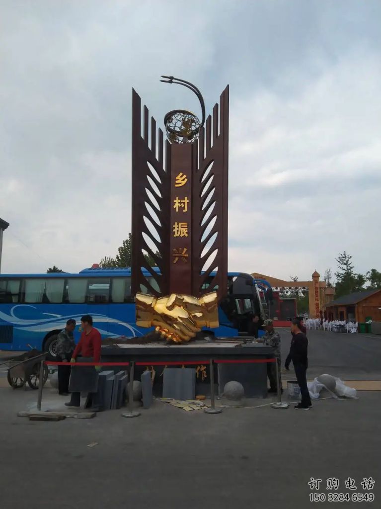 戶外路標(biāo)雕塑廠家 噴漆小品 現(xiàn)代不銹鋼路標(biāo)雕塑廠