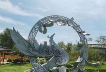 幾何圓盤雕塑廠家 創(chuàng)意小品 鏤空不銹鋼圓盤雕塑廠