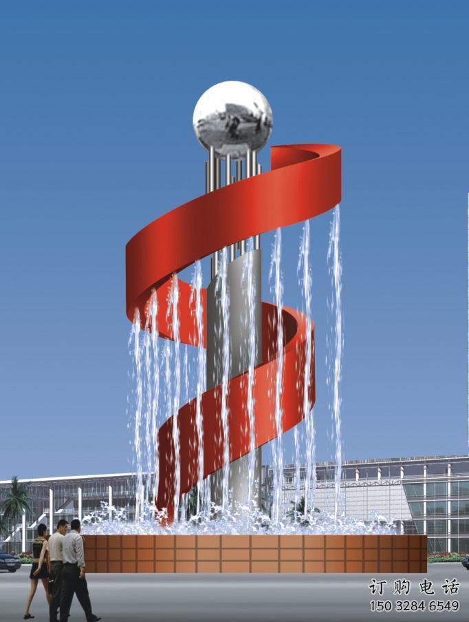 現(xiàn)代市政雕塑廠家 大型別墅區(qū)擺件 創(chuàng)意不銹鋼市政雕塑廠