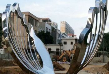 鏡面貝殼雕塑廠家 大型擺件 廣場(chǎng)不銹鋼貝殼雕塑廠