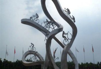 戶外賽車(chē)雕塑廠家 公園小品 大型不銹鋼賽車(chē)雕塑加工