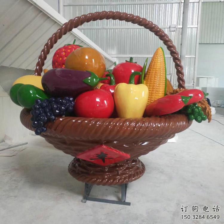 異形菜籃子雕塑廠家 現(xiàn)代小品 廣場(chǎng)不銹鋼菜籃子雕塑定制