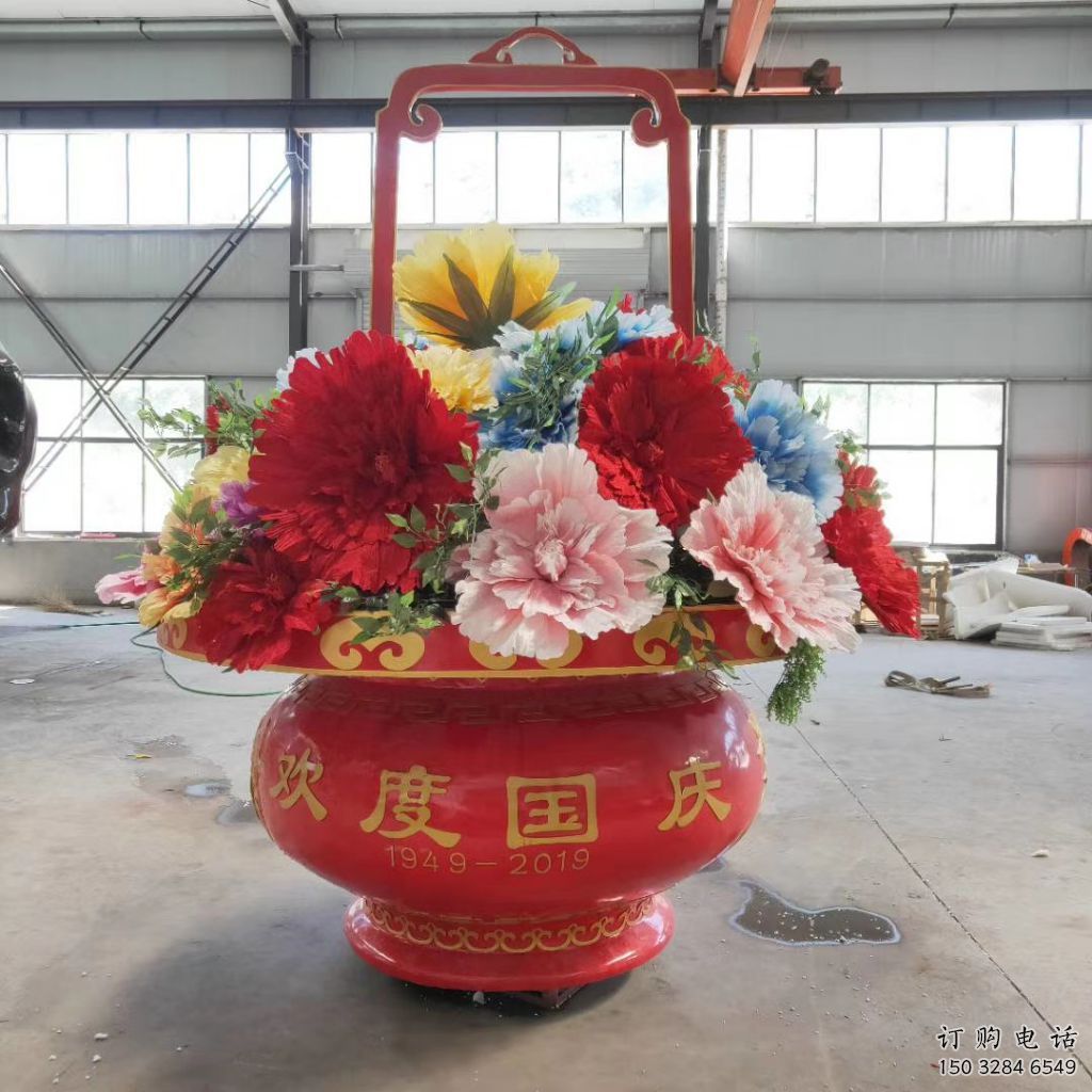 大型花籃雕塑廠家 彩繪小品 戶外不銹鋼花籃雕塑報(bào)價(jià)