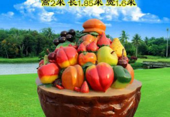 公園菜籃子雕塑廠家 戶外擺件 現(xiàn)代不銹鋼菜籃子雕塑報(bào)價(jià)