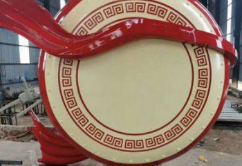 幾何大鼓雕塑廠家 歐式小品 噴漆不銹鋼大鼓雕塑工廠