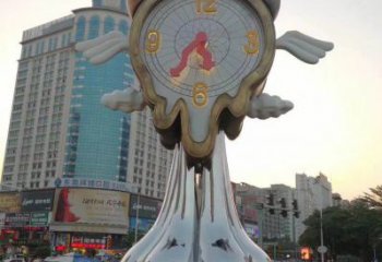大型鐘表雕塑廠(chǎng)家 鍛造小品 鏡面不銹鋼鐘表雕塑廠(chǎng)
