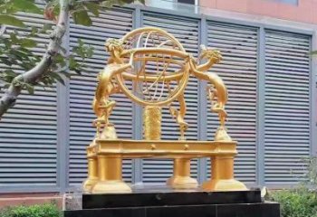 廣場(chǎng)渾天儀雕塑廠家 現(xiàn)代小品 大型不銹鋼渾天儀雕塑制作