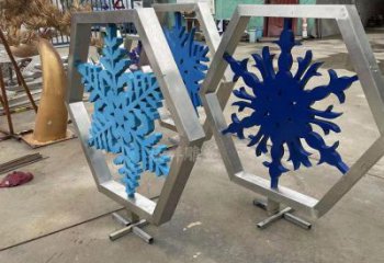 廣場(chǎng)雪花雕塑廠家 鏤空小品 大型不銹鋼雪花雕塑廠