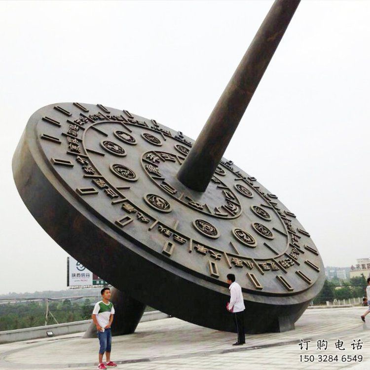 戶(hù)外日晷雕塑廠家 噴漆小品 創(chuàng)意不銹鋼日晷雕塑廠