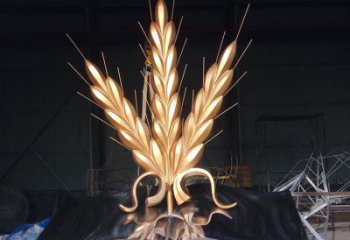 仿古青稞雕塑廠(chǎng)家 草地小品 房地產(chǎn)不銹鋼青稞雕塑廠(chǎng)