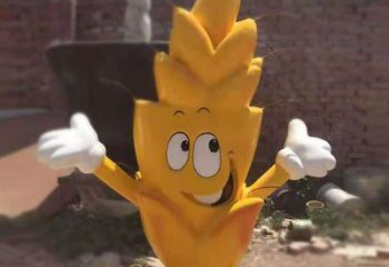 卡通青稞雕塑廠(chǎng)家 彩繪小品 噴漆不銹鋼青稞雕塑廠(chǎng)