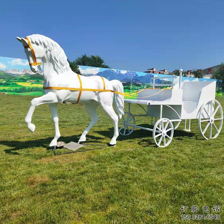 廣場(chǎng)馬車(chē)雕塑廠家 現(xiàn)代小品 創(chuàng)意不銹鋼馬車(chē)雕塑廠