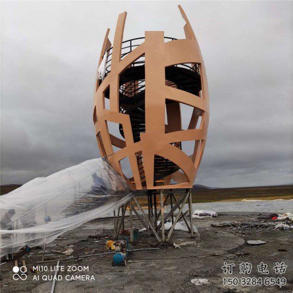 抽象籠子雕塑廠家 現(xiàn)代小品 戶(hù)外不銹鋼籠子雕塑制作