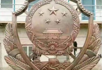創(chuàng)意校徽雕塑廠家 校園廣場小品 大型?；盏袼軓S