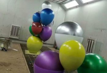 現(xiàn)代氣球雕塑廠家 大型別墅區(qū)擺件 烤漆氣球雕塑廠