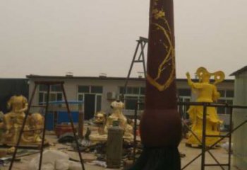 抽象毛筆雕塑廠家 公園廣場(chǎng)小品 戶(hù)外不銹鋼毛筆雕塑廠