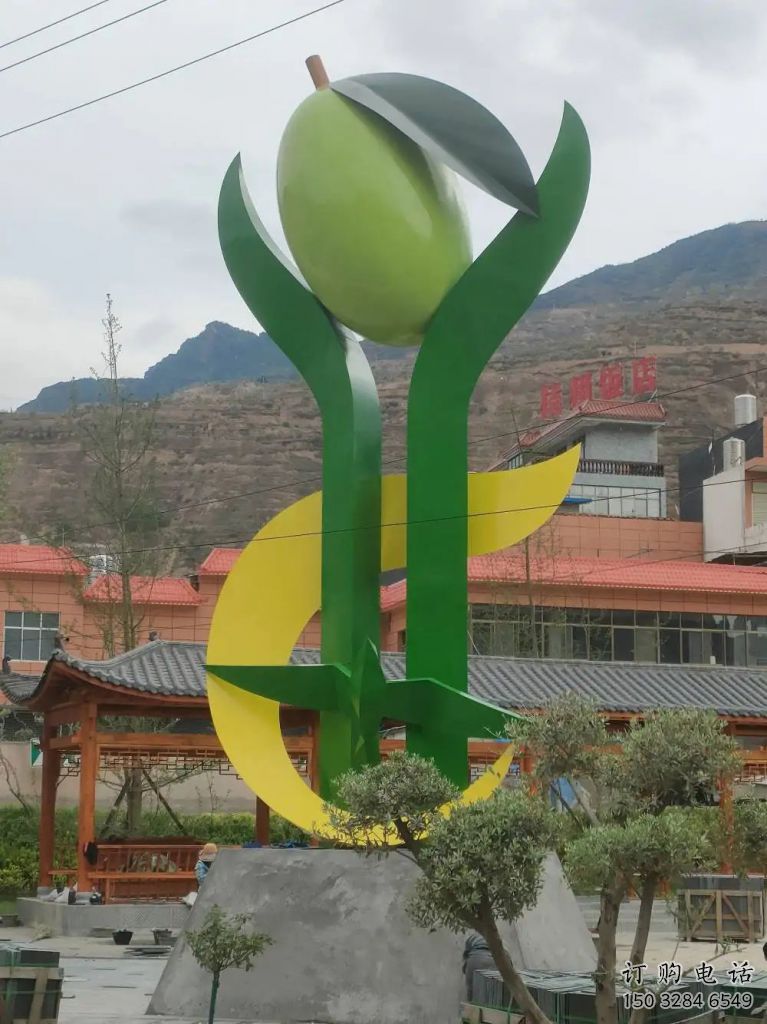 噴漆青果雕塑廠家 中式村口小品 草地不銹鋼青果雕塑廠 噴漆青果雕塑廠家 中式村口小品 草地不銹鋼青果雕塑廠