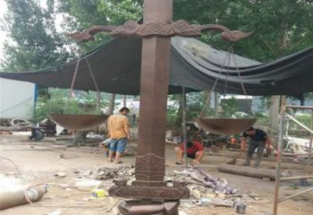 廣場(chǎng)天平秤雕塑廠家 公園小品 大型不銹鋼天平秤雕塑廠