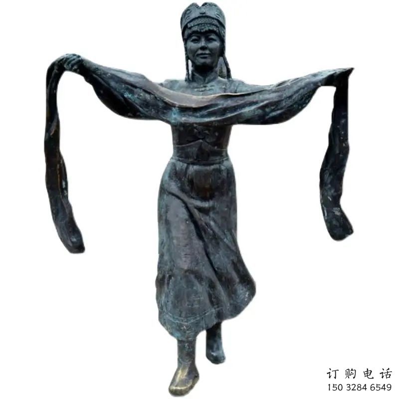 步行街哈達(dá)雕塑廠家 抽象創(chuàng)意小品擺件