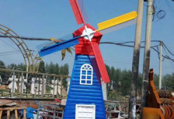 幾何大風(fēng)車(chē)雕塑廠家 幼兒園小品 彩繪大風(fēng)車(chē)雕塑價(jià)格