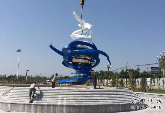 創(chuàng)意龍卷風雕塑廠家 抽象小品 公園不銹鋼龍卷風雕塑廠