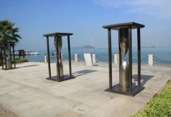 廣場沙漏雕塑廠家 現(xiàn)代小品 創(chuàng)意不銹鋼沙漏雕塑廠